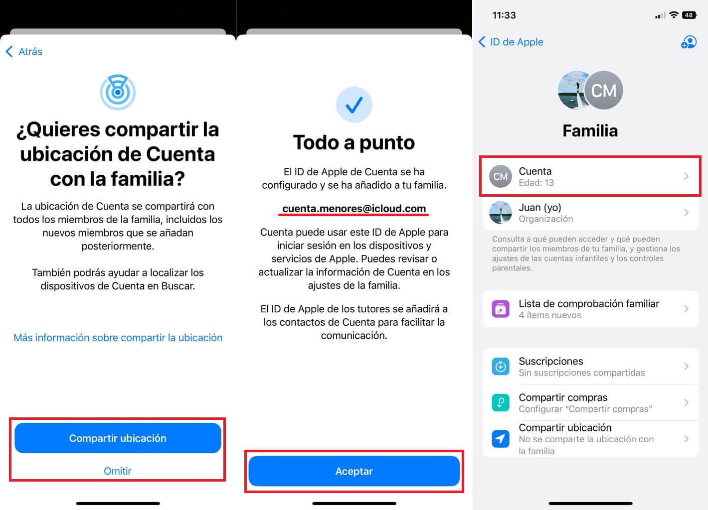 como crear una cuenta de correo electrónico de icloud para hijos