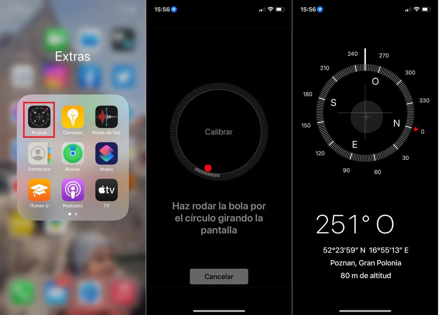 como activar la calibración de la brujula de tu iphone