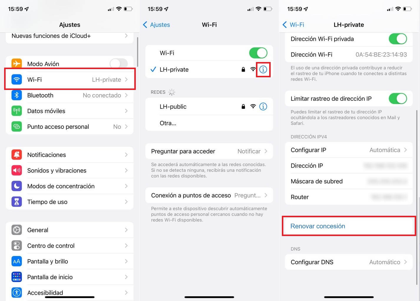 cambiar la IP de tu iPhone solicitándolo a tu router 