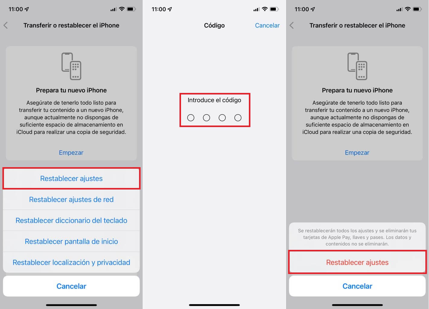 como reiniciar todos los ajustes de tu iPhone a los de fabrica