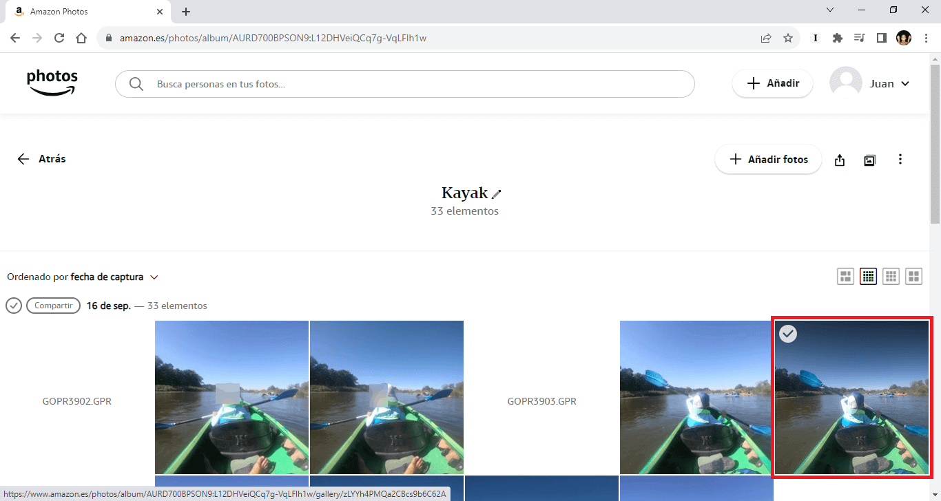 amazon photos como cambiar la foto de portada de un album