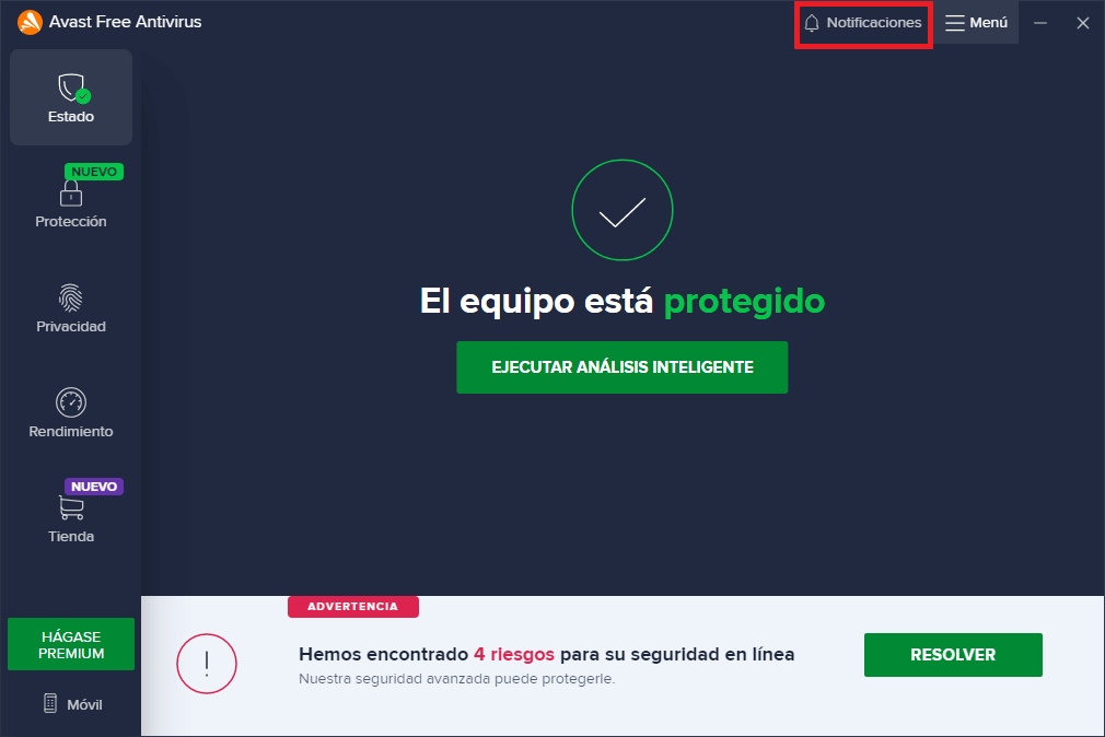 avast permite desbloquear urls de la lista negra