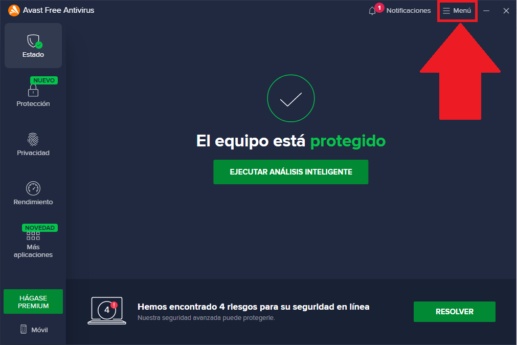 como desactivar la firma de correo electrónico de Avast 