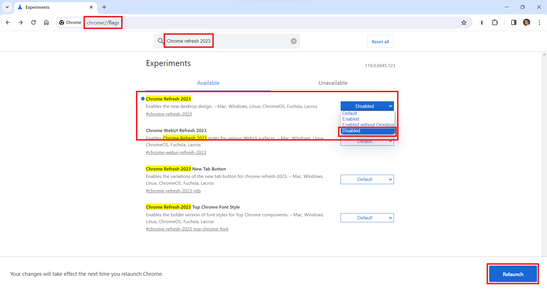 como deshabilitar el uevo diseño de chrome