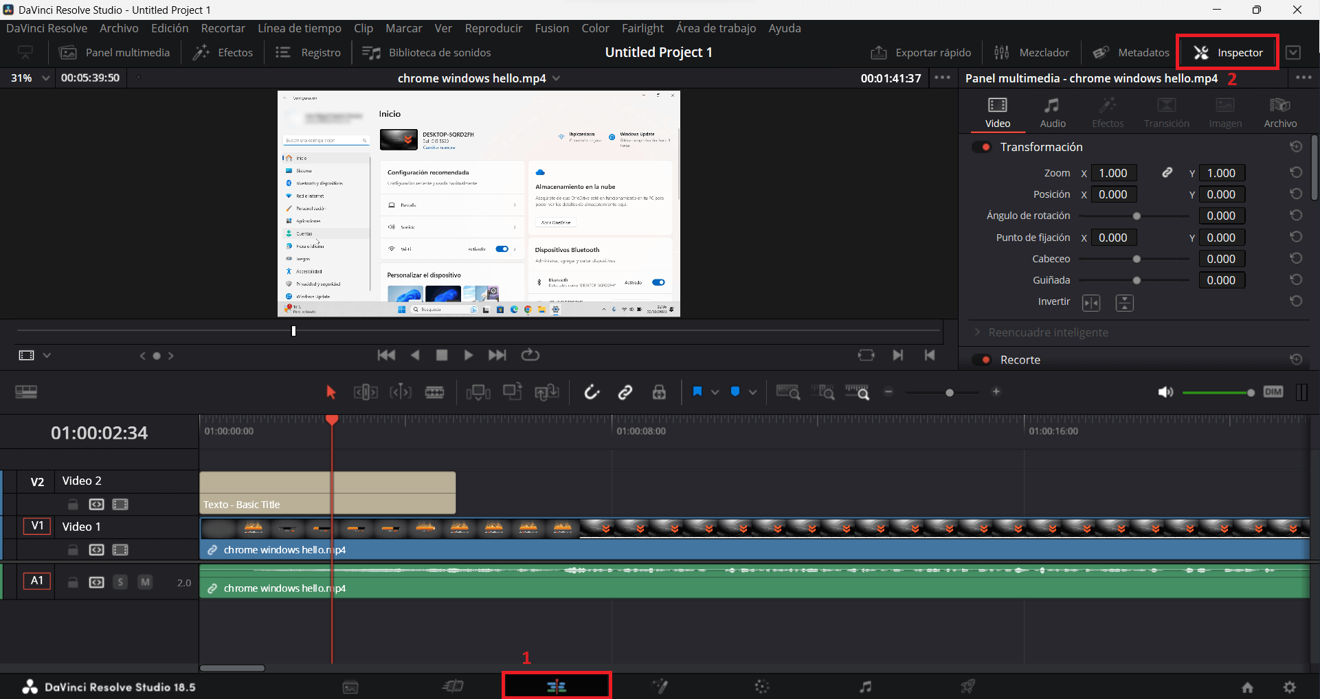 como desactivar el modo de doble visor de davinci resolve