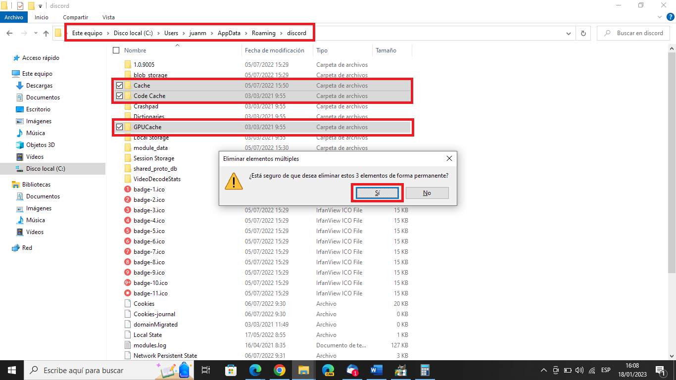 como borrar la cache de discord en windows 