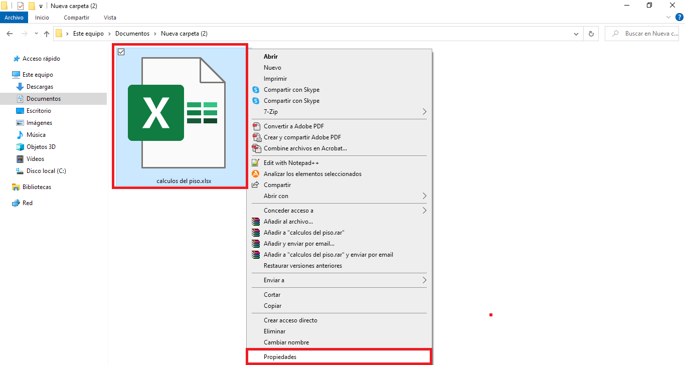 borrar la información de los metadatos de archivos excel