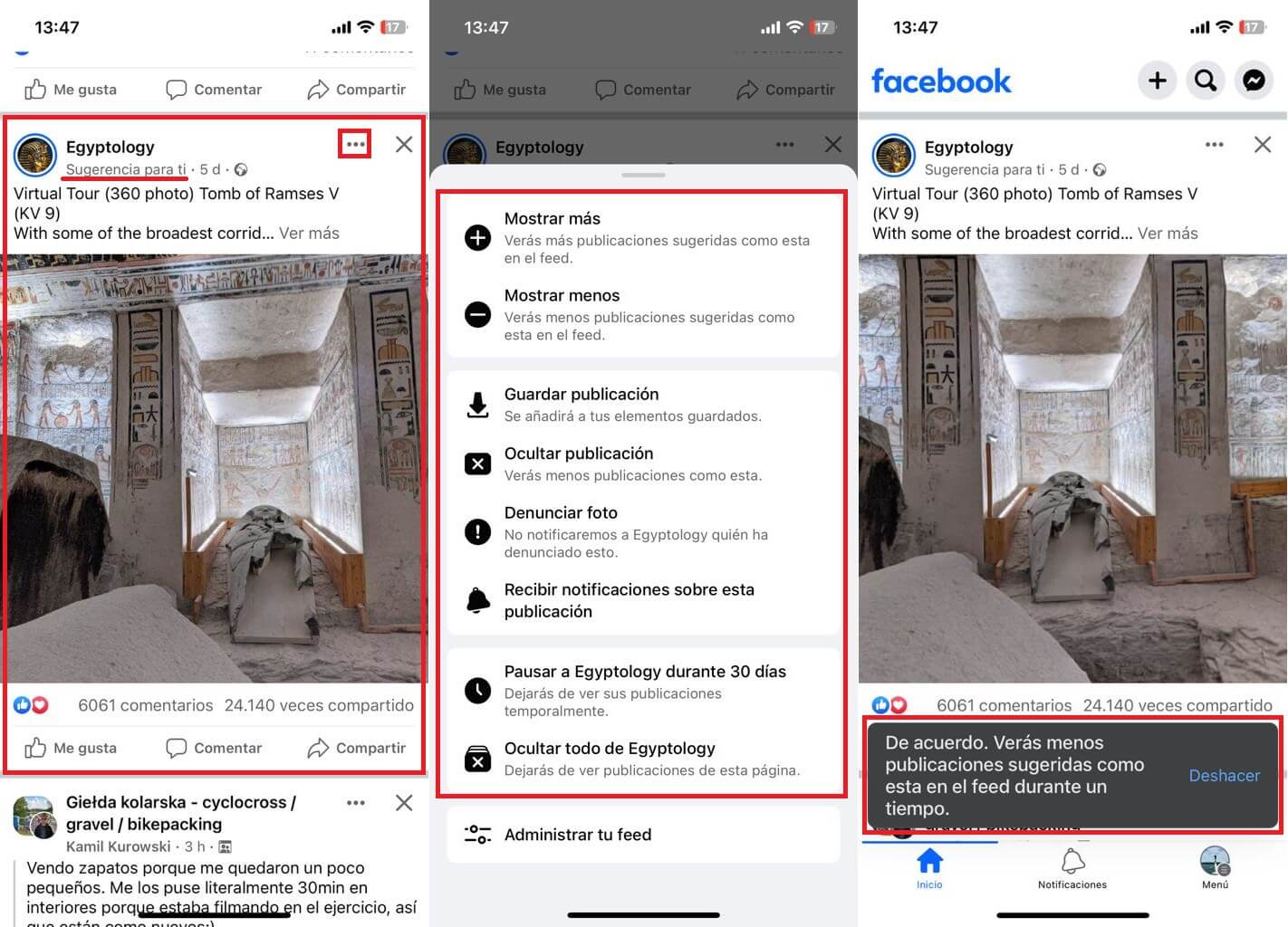 como eliminar las publicaciones sugeridas de facebook de tu muro