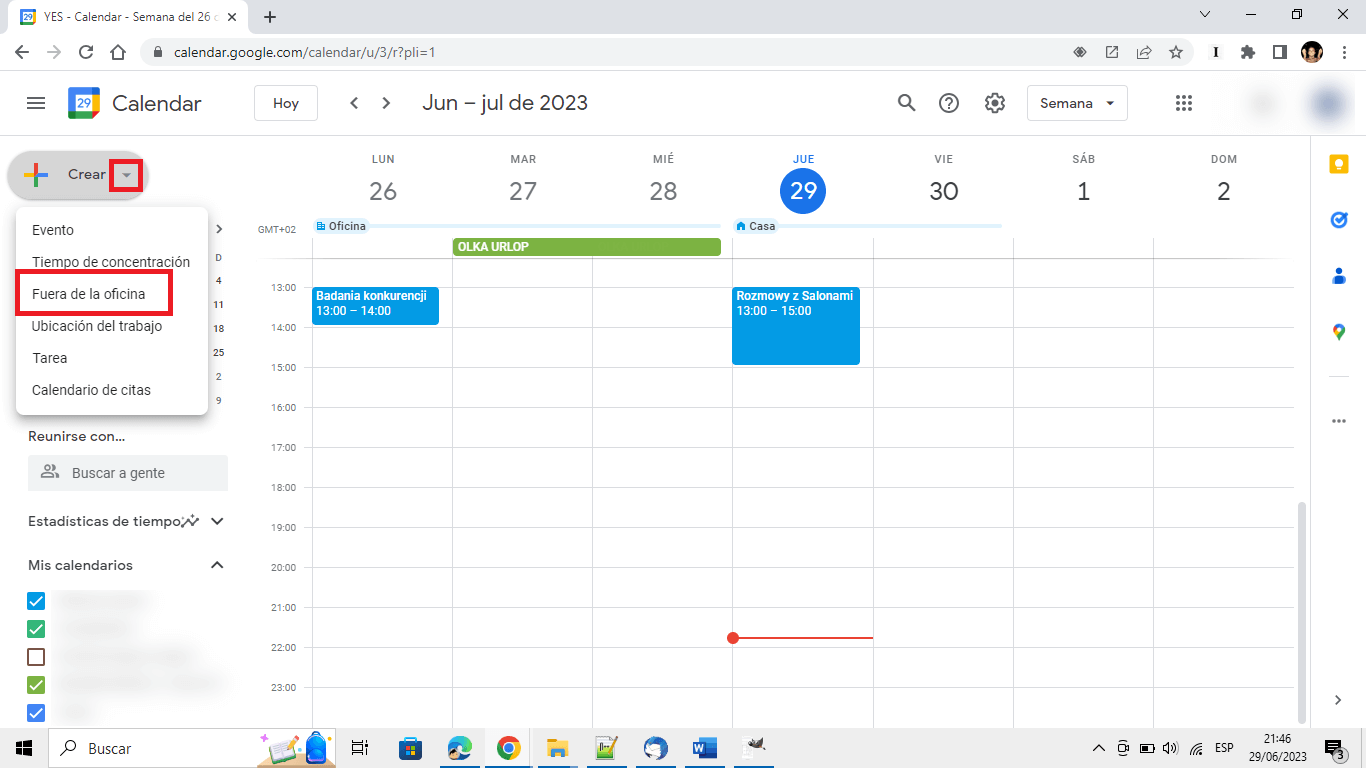 como usar las vacaciones en google calendar