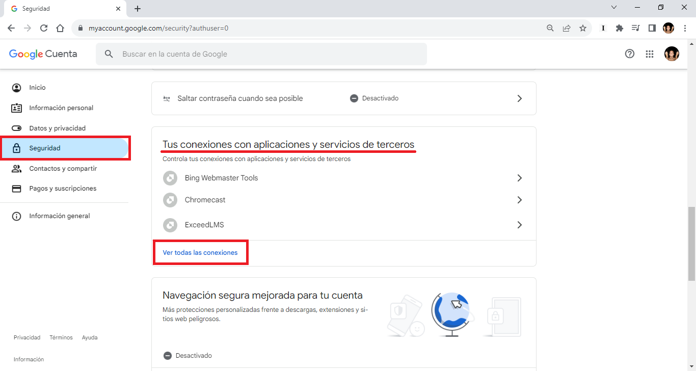 desactivar el mensaje Iniciar sesión con Google al visitar un sitio Web