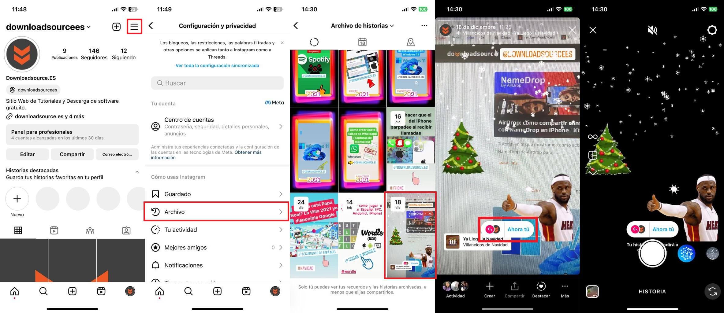 conoce como usar las plantillas de historias ya publicadas