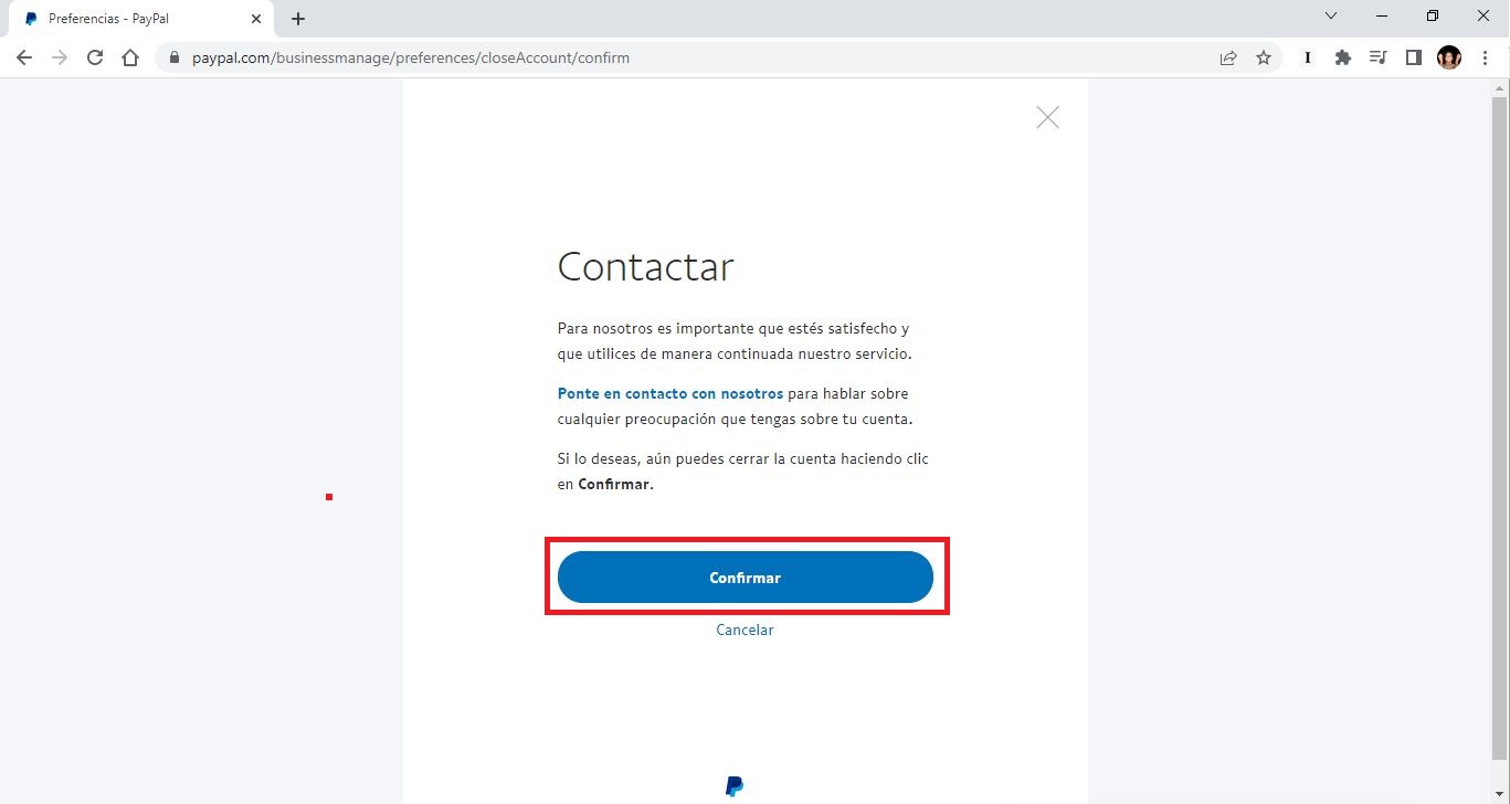 como eliminar tu cuenta de paypal para negocios