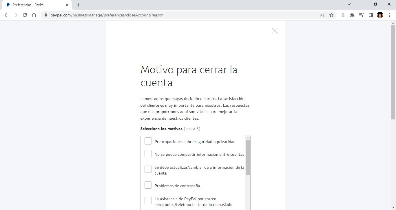 como eliminar tu cuenta de paypal