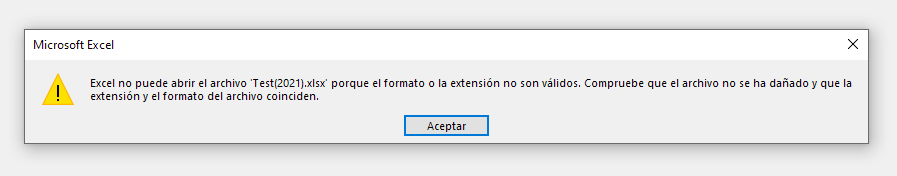 excel no puede abrir el archivo