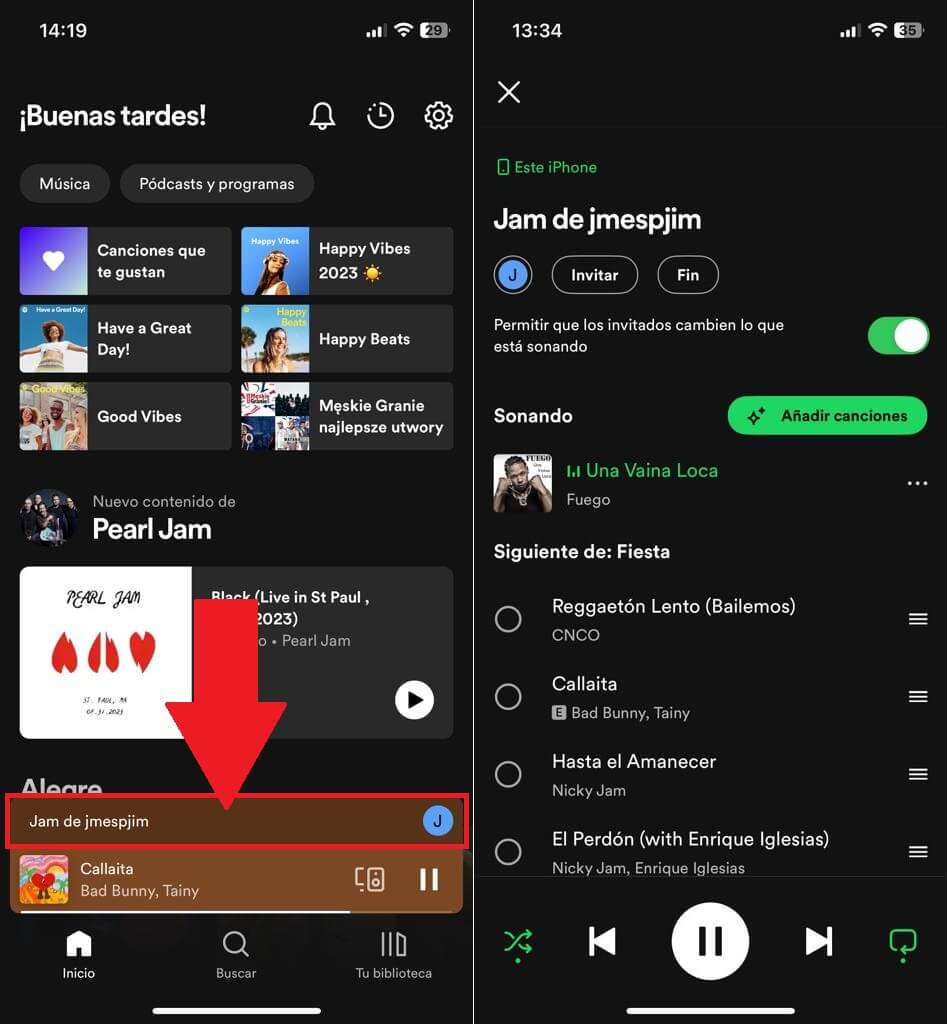 como utilizar Jam de spotify 