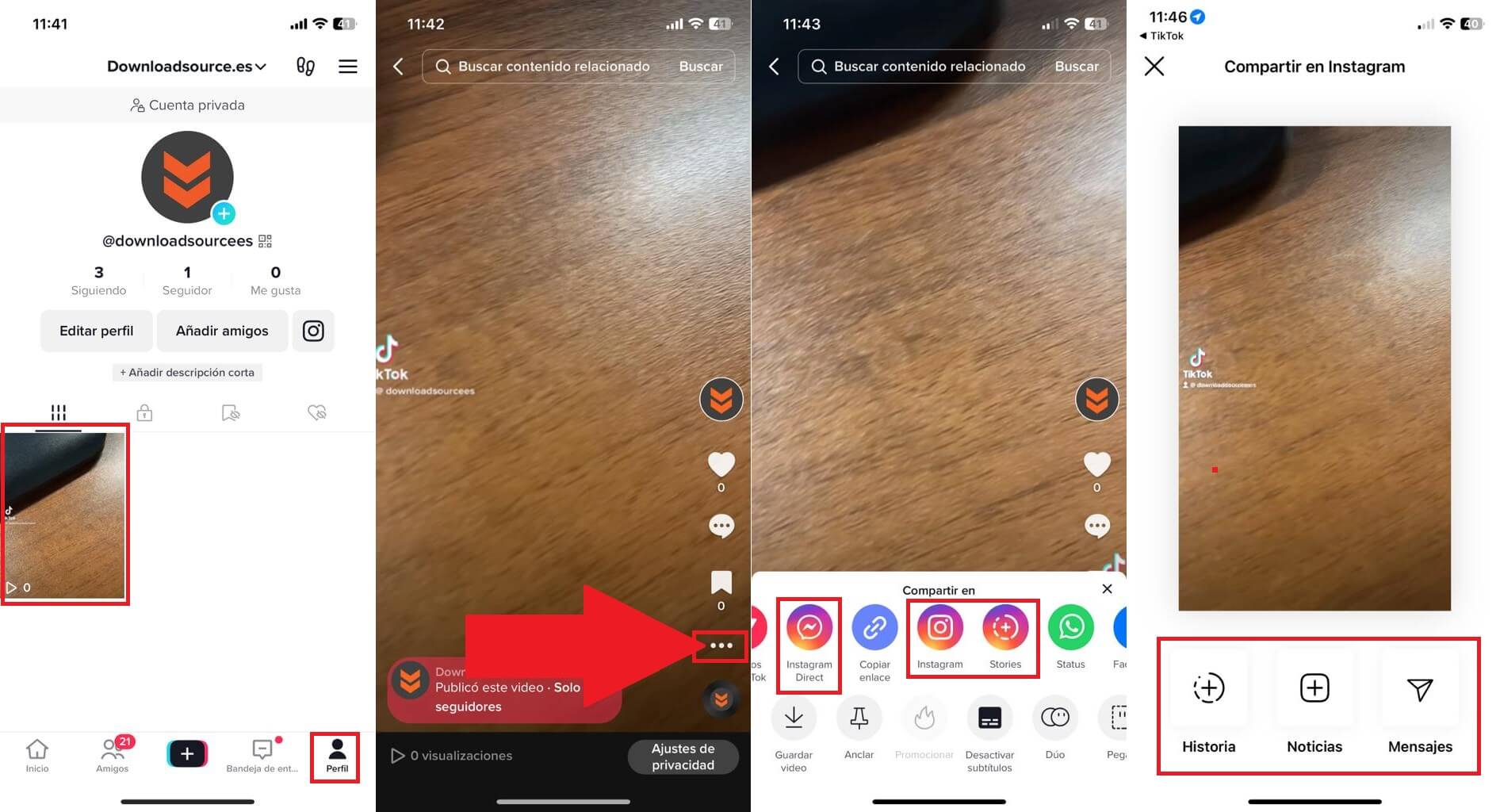 comparte tus videos antiguos de tiktok en instagram