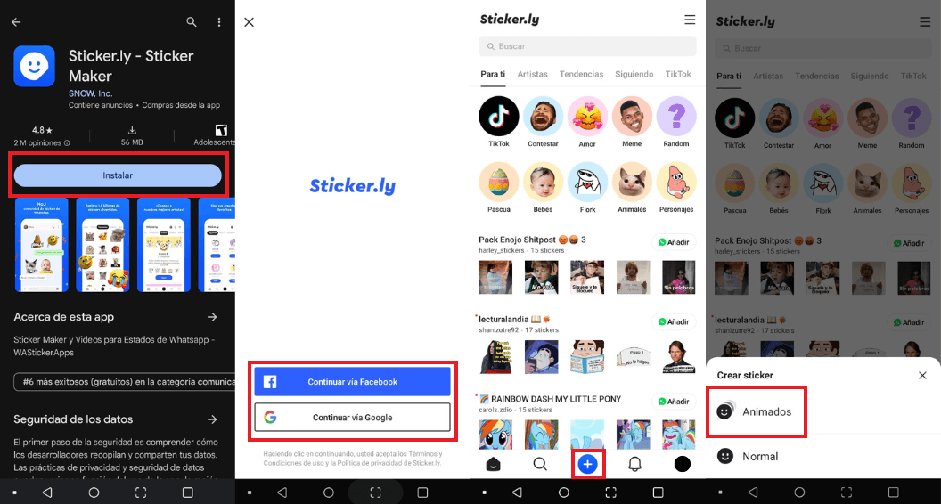 como crear stickers en Whatsapp