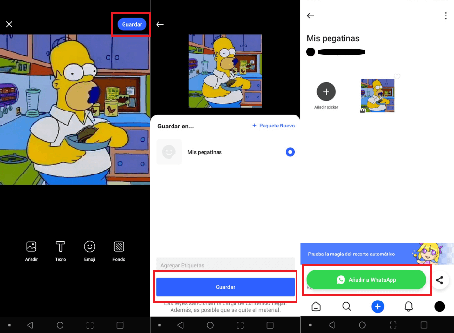 como crear una pegatina para Whatsapp desde android o iPhone