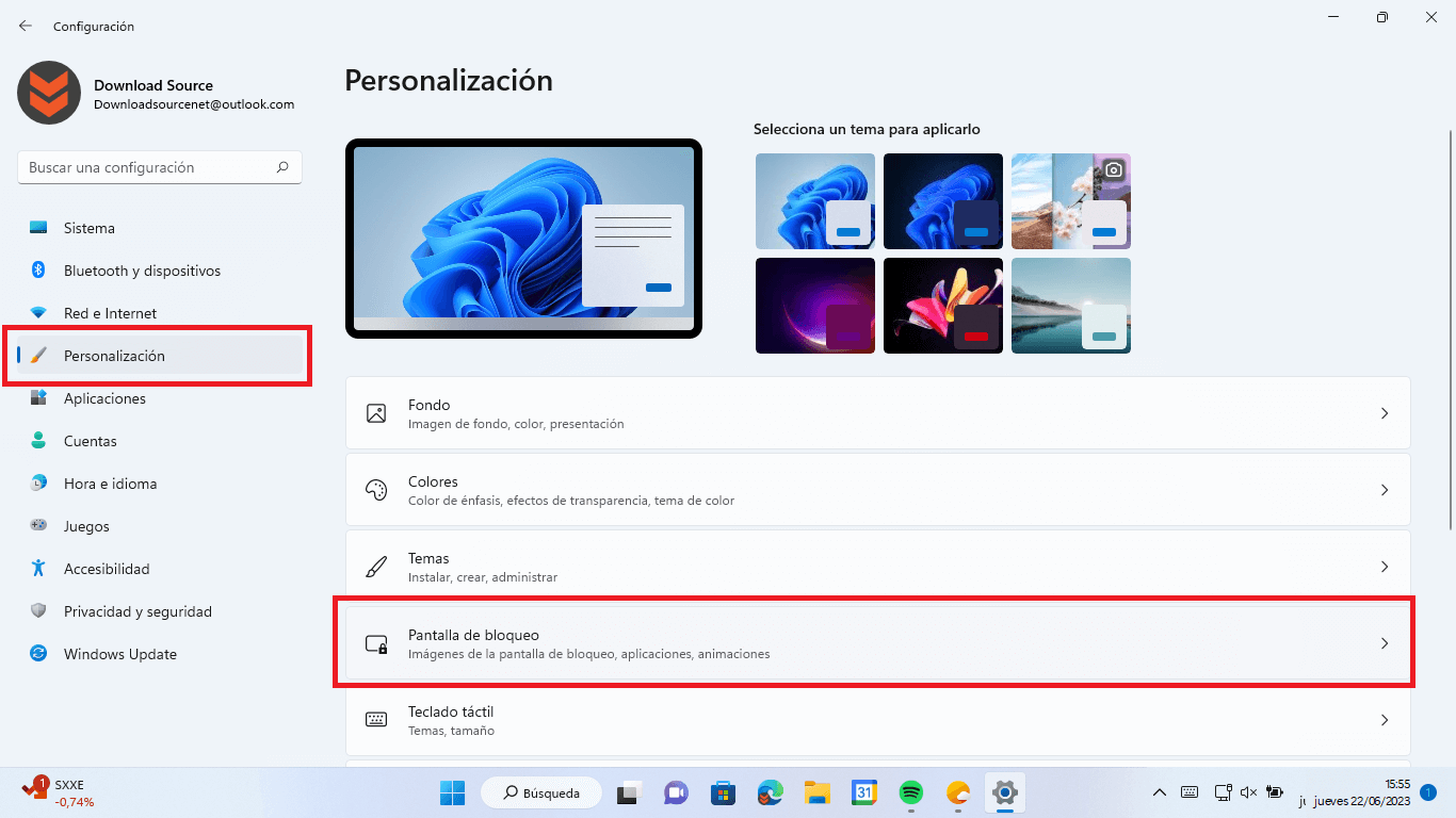 mostrar el tiempo en la pantalla de bloqueo de windows 11