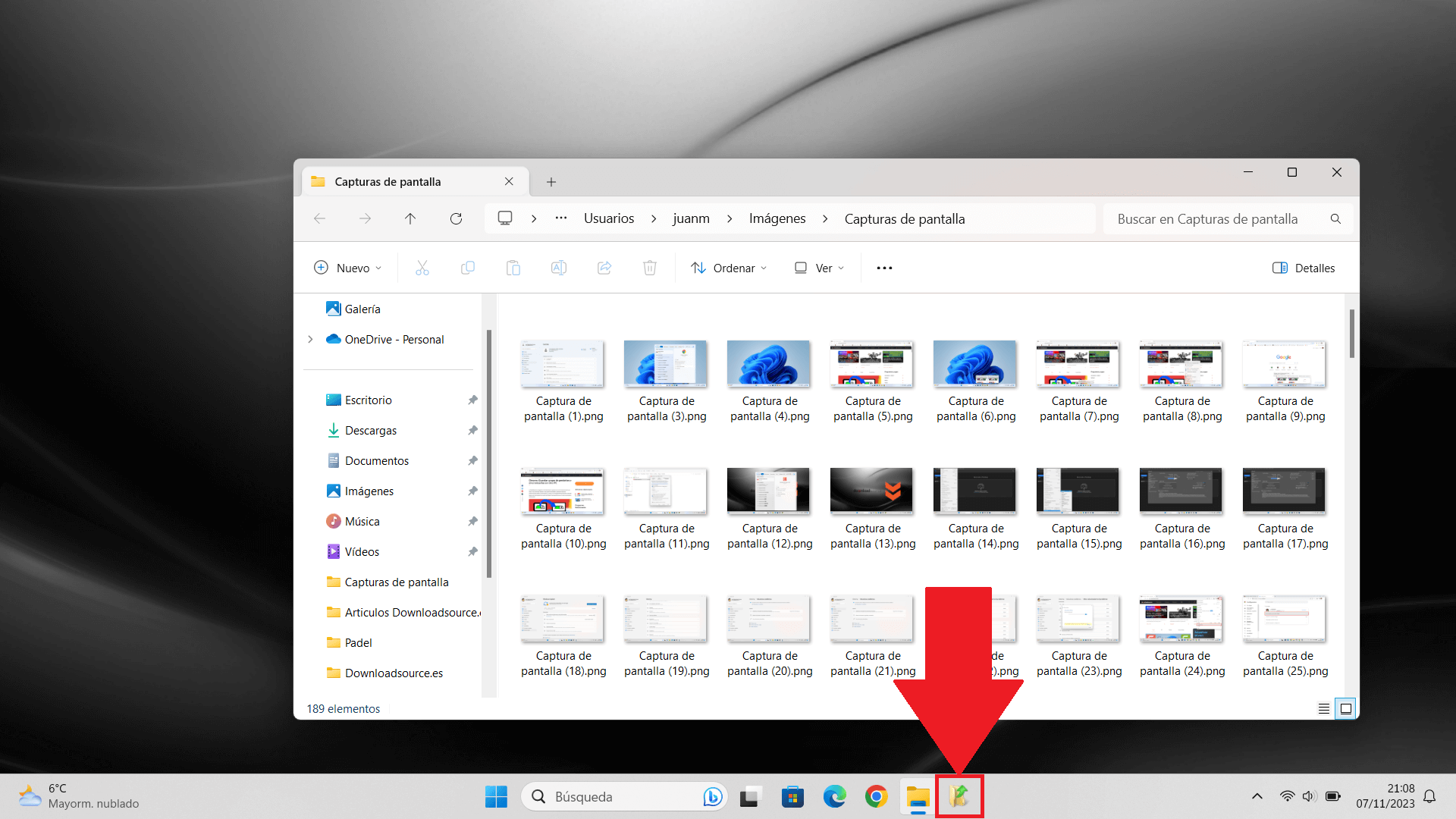 colocar una carpeta de Windows 11 en la barra de tareas