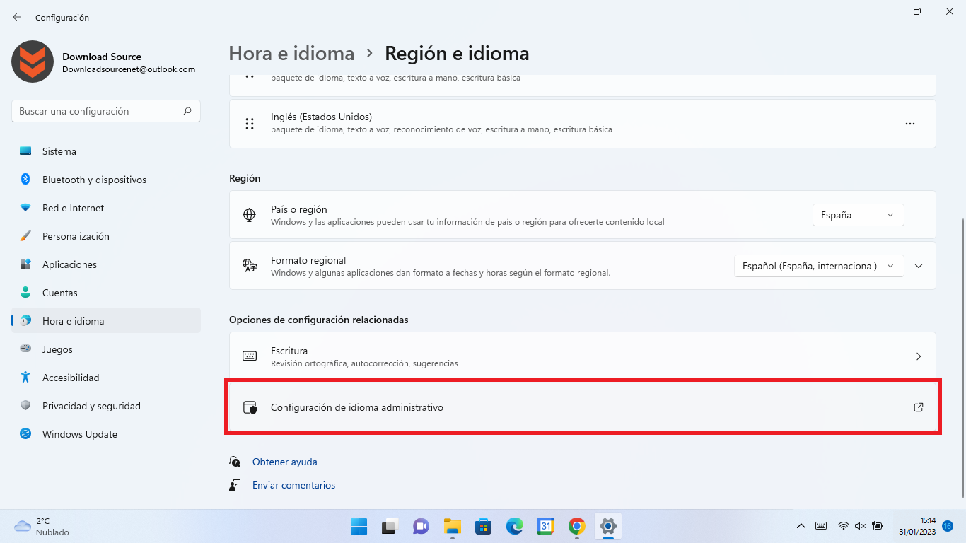 dia de la semana en la fecha de la barra de tareas de windows 11