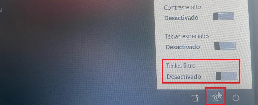 como activar o desactivar la funcion filtros de teclas de windows 11