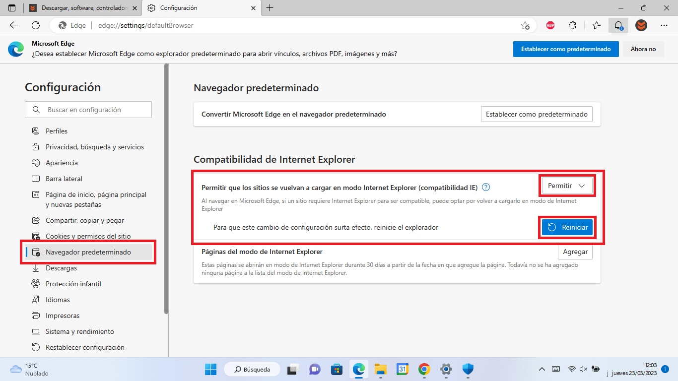 windows 11 y como navegar por internet usando internet explorer