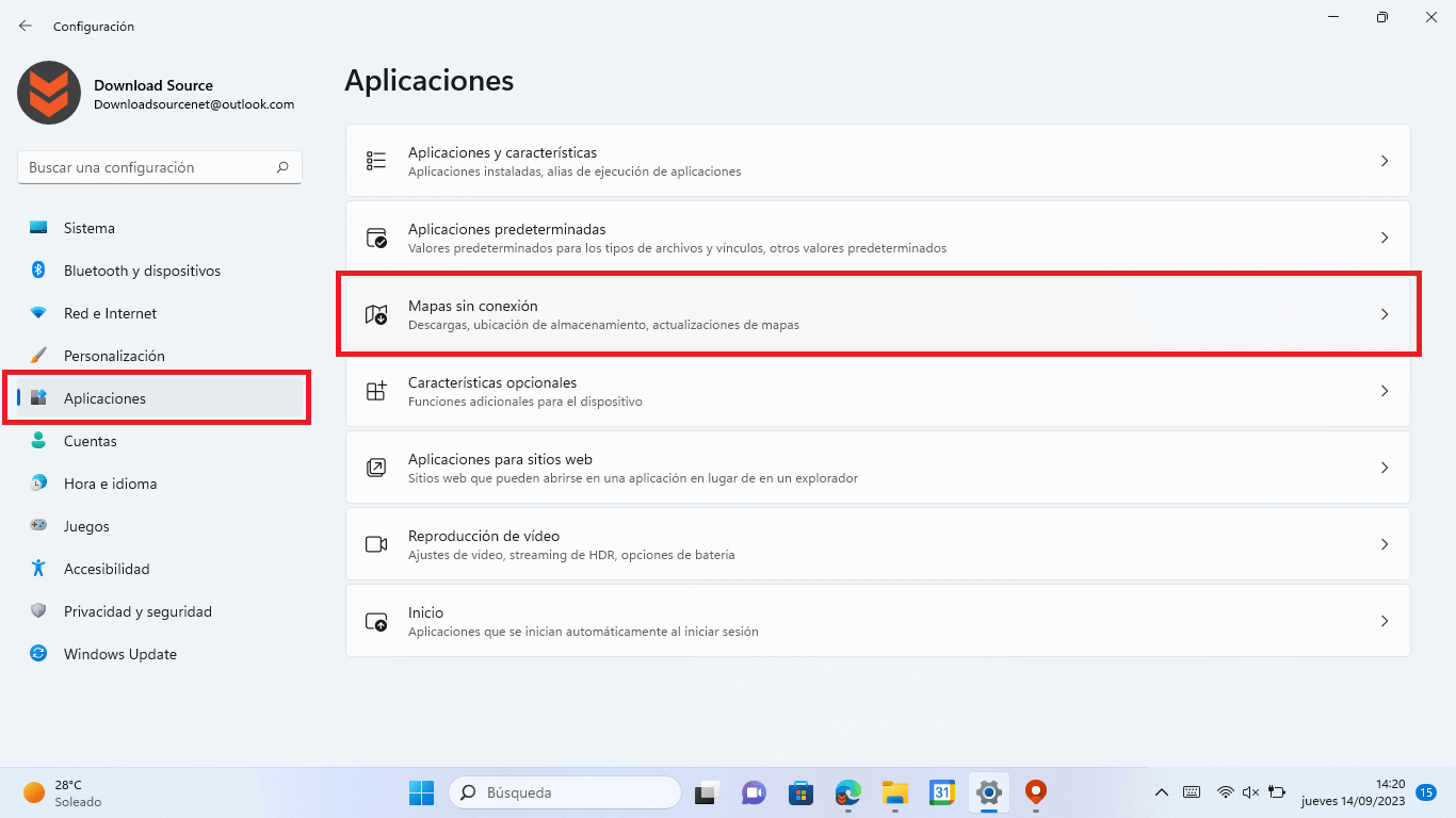 como descargar mapas en windows 11 sin conexion a internet