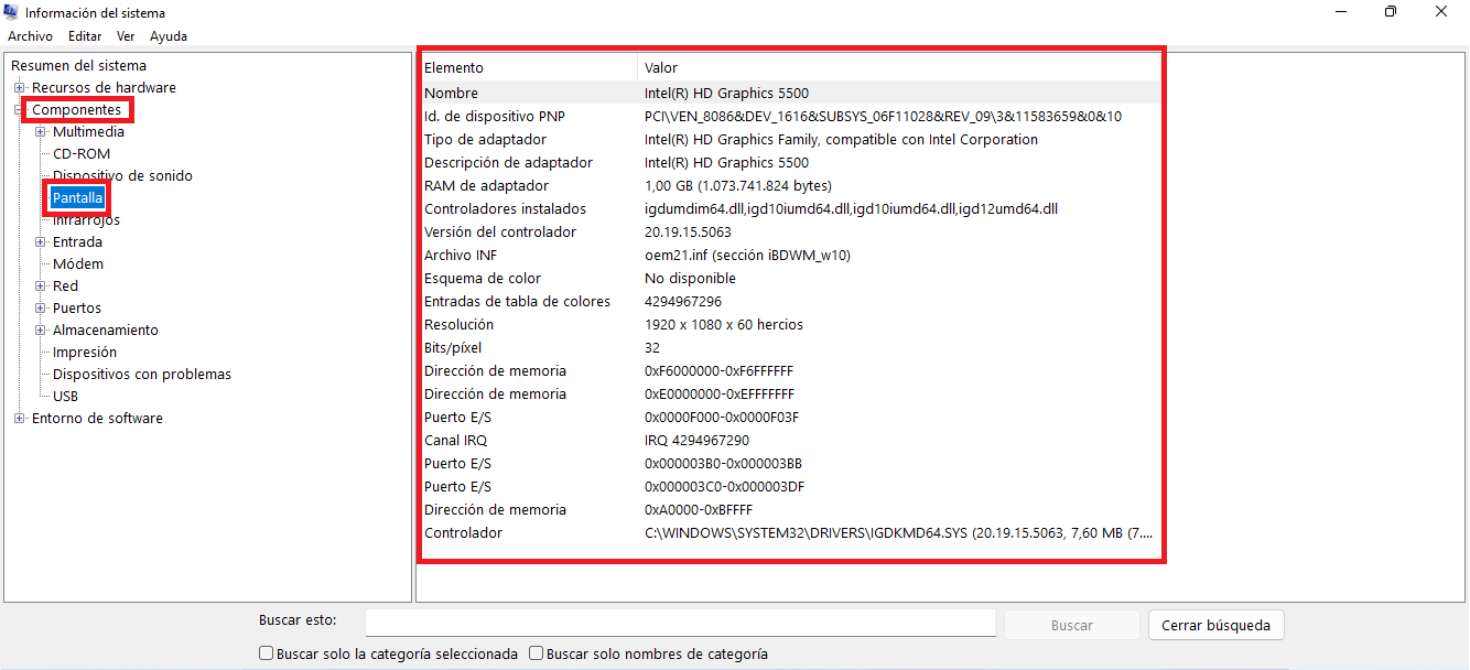 como saber las especificaciones de tu monitor en Windows 11