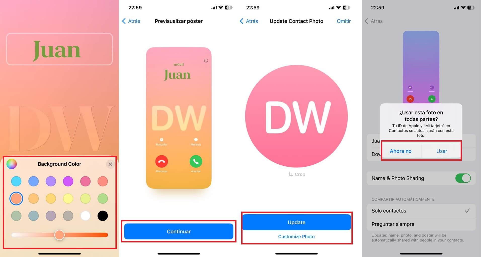 iPhone como crear un tarjeta de contacto poster