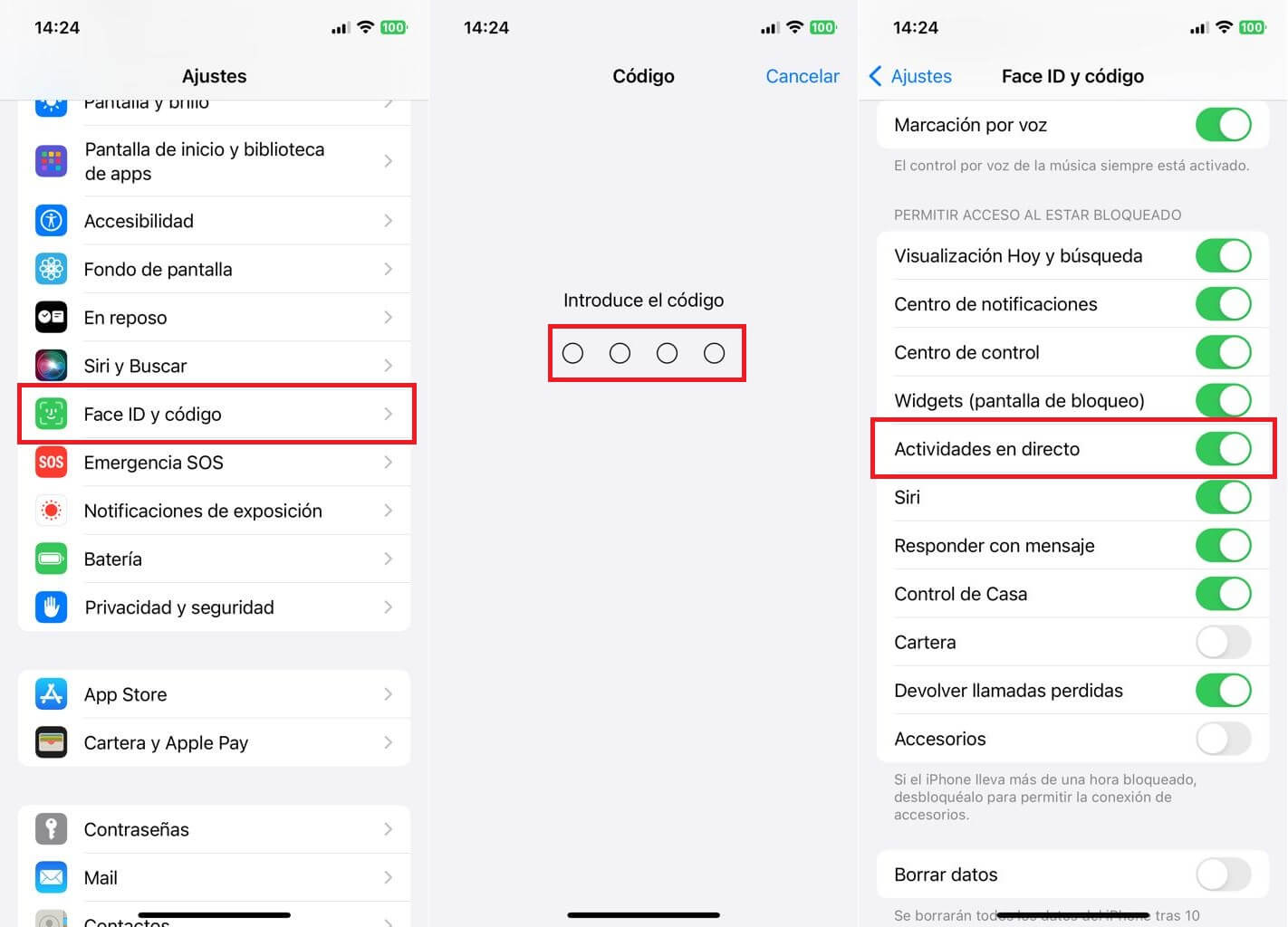 como habilitar o deshabilitar la actividad en directo en la pantalla de bloqueo de iPhone