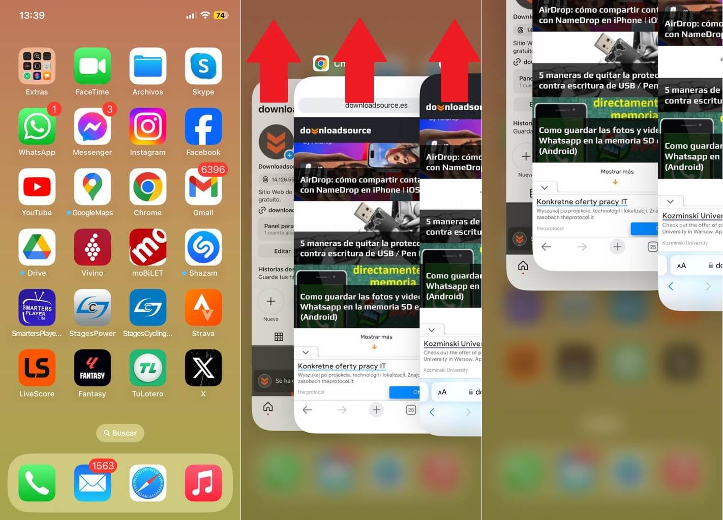 como cerrar todas las apps de iPhone a la vez