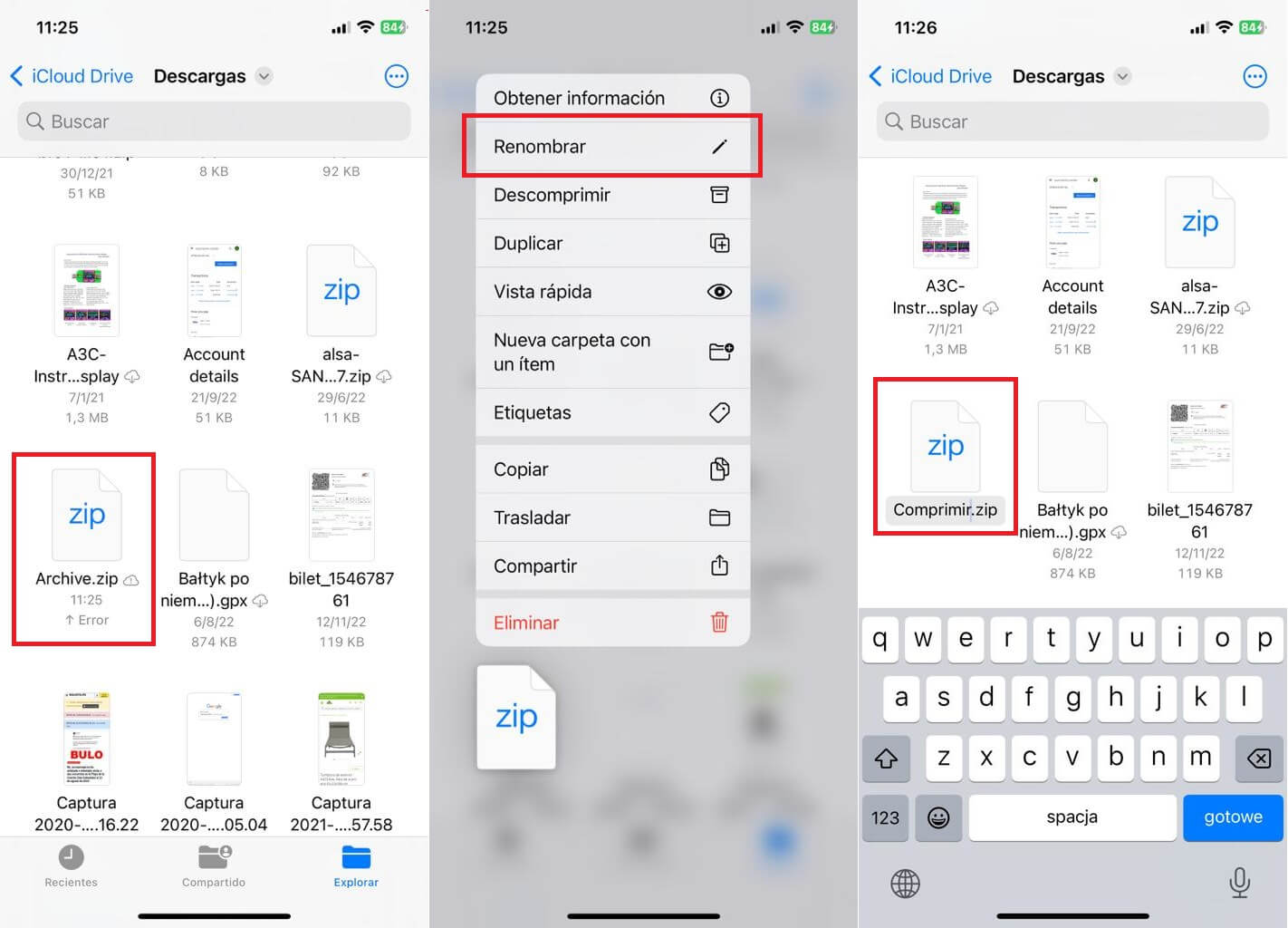 como comprimir archivos en un zip desde iPhone