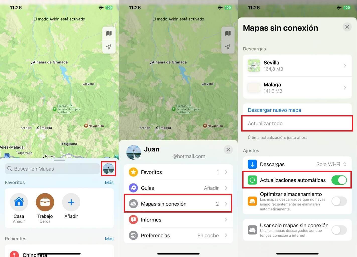 Mapas sin conexion en iPhone 