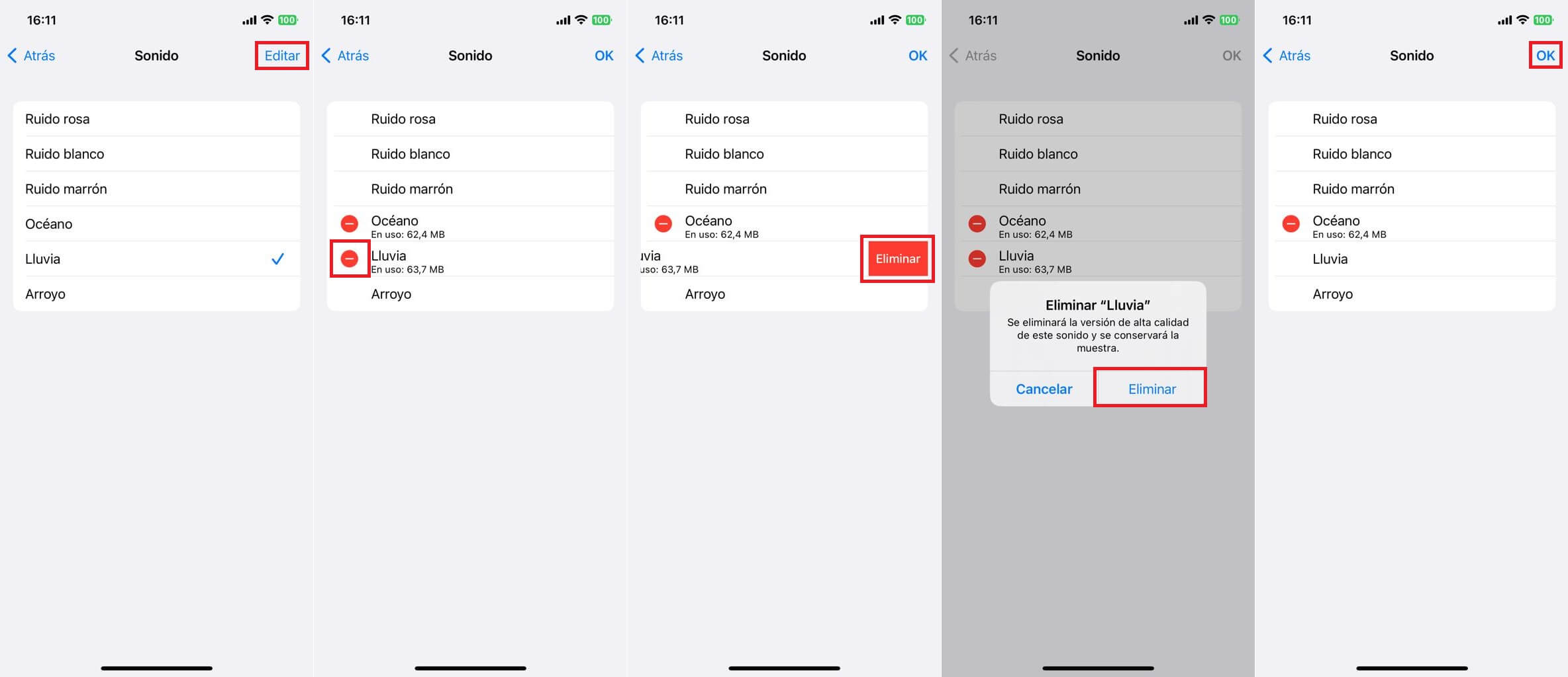 eliminar sonido de fondo de tu iphone