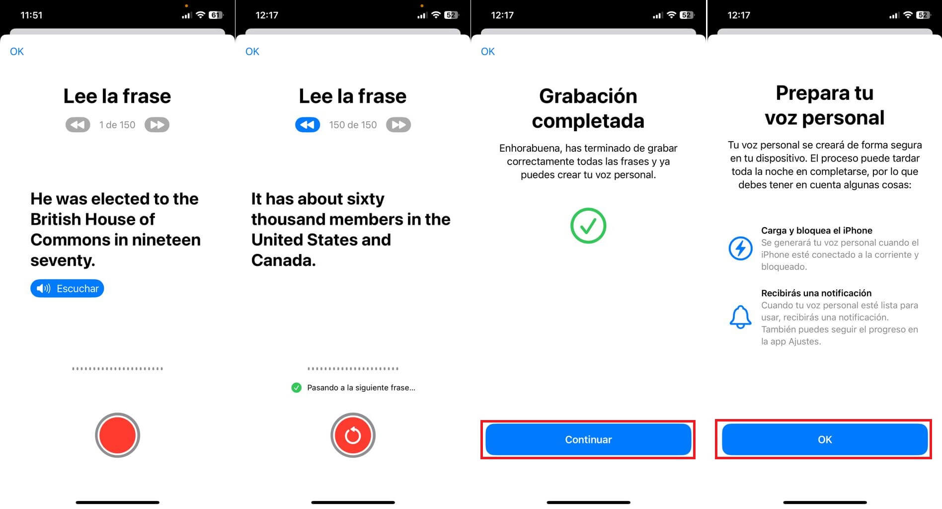 como crear una voz personal en iPhone con iOS IA